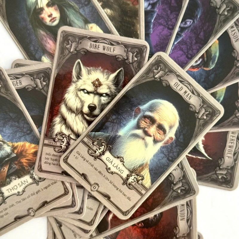 2 thẻ bài tiên tri và ma sói